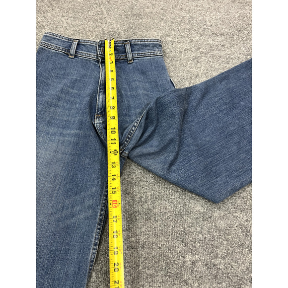 NWT Zara ZW Marine Straight High Rise Jeans Pants 2 Sailor Wide Leg Denim Blue - Picture 11 of 14